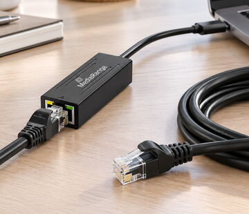 MediaRange Netzwerkkabel mit RJ45-Stecker und USB-LAN-Adapter